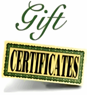 Elegant gift certificates typography design