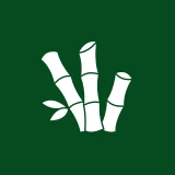 Bamboo icon with leaves