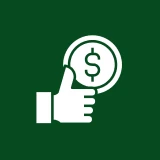 Thumbs up with dollar sign